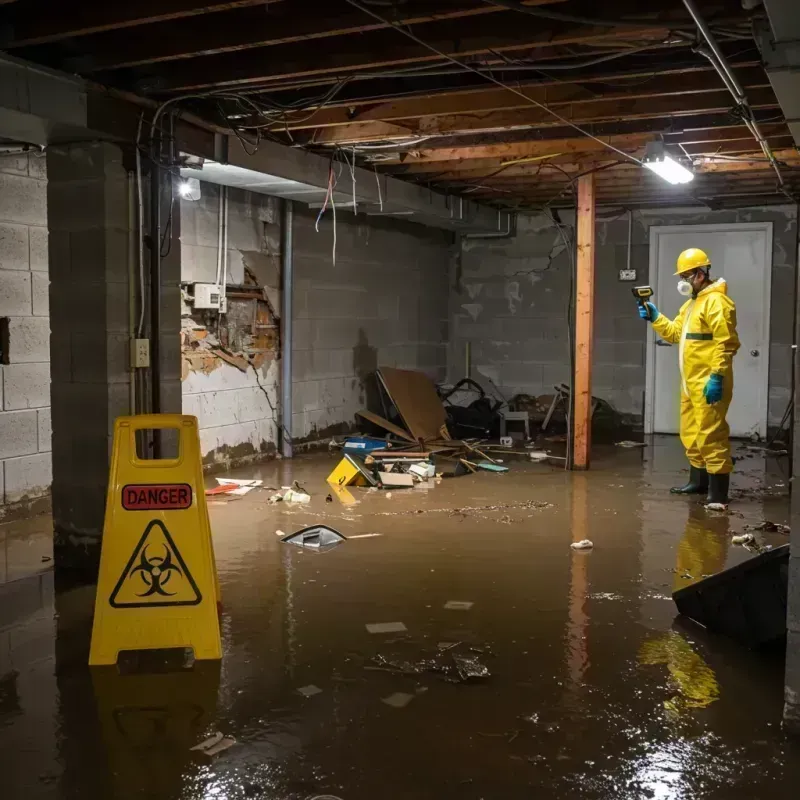 Flooded Basement Electrical Hazard in Trigg County, KY Property