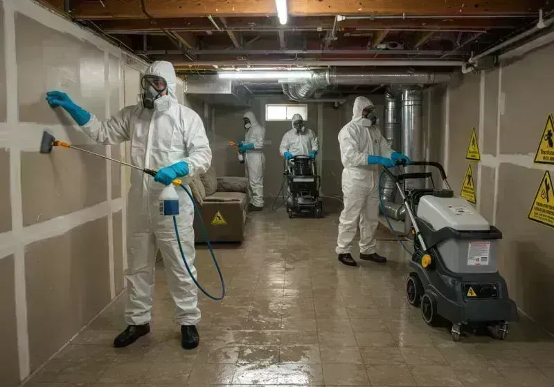 Basement Moisture Removal and Structural Drying process in Trigg County, KY